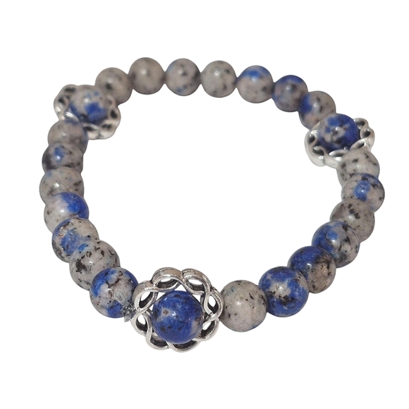 Handcrafted Himalayan K2 Granite Bead Bracelet - Picture 4 of 4